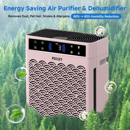 PRASKY Air Purifier for Home Large Room up to 2250 Sq ft, Remove Smoke Dust Allergies