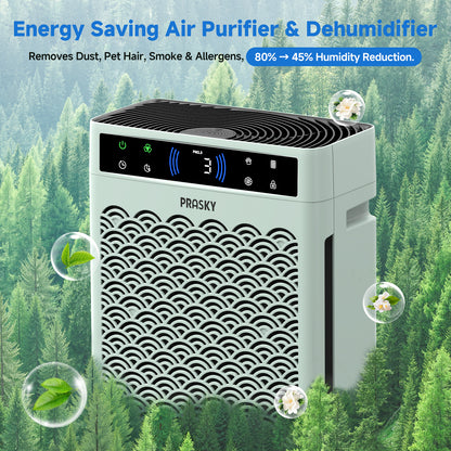 PRASKY Air Purifier for Home Large Room up to 2250 Sq ft, Remove Smoke Dust Allergies