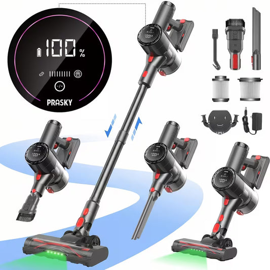 2026 Cordless Vacuum Cleaner for Home, 46Kpa Powerful Stick Vacuum with 50min Runtime, Anti-Tangle Vacuum Cleaner Strong Suction, Detachable Battery, 50.72oz Dust Cup, Rechargeable Vacuum Cleaner for Hardwood Floor Carpet Pet Hair, Car Vacuum Cleaner