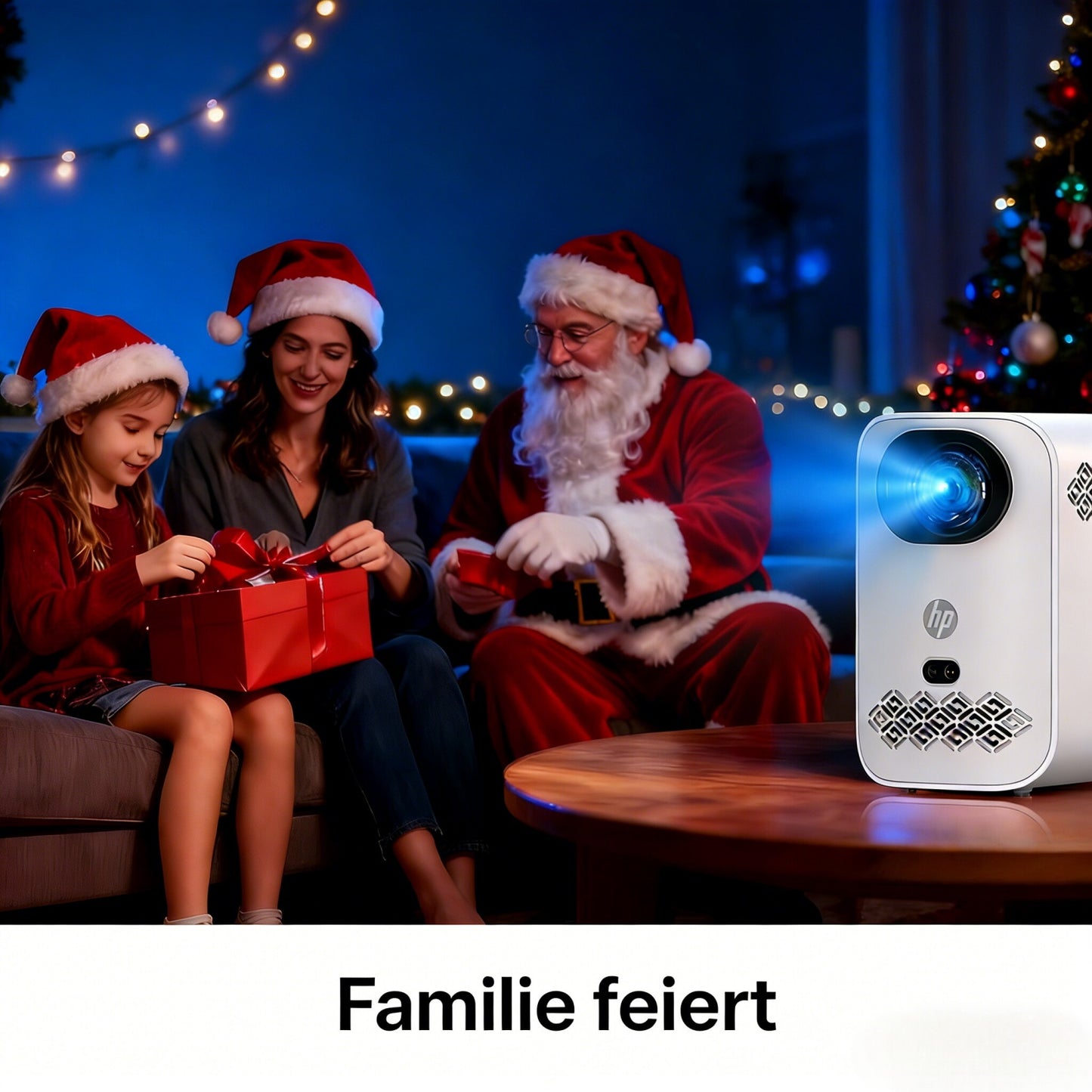 HP CC360 FHD Smart Projector with Wi-Fi, Bluetooth, Wireless Projection, Auto Focus, 4K Support for Netflix, Disney+