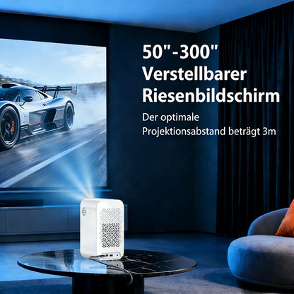 HP CC360 FHD Smart Projector with Wi-Fi, Bluetooth, Wireless Projection, Auto Focus, 4K Support for Netflix, Disney+