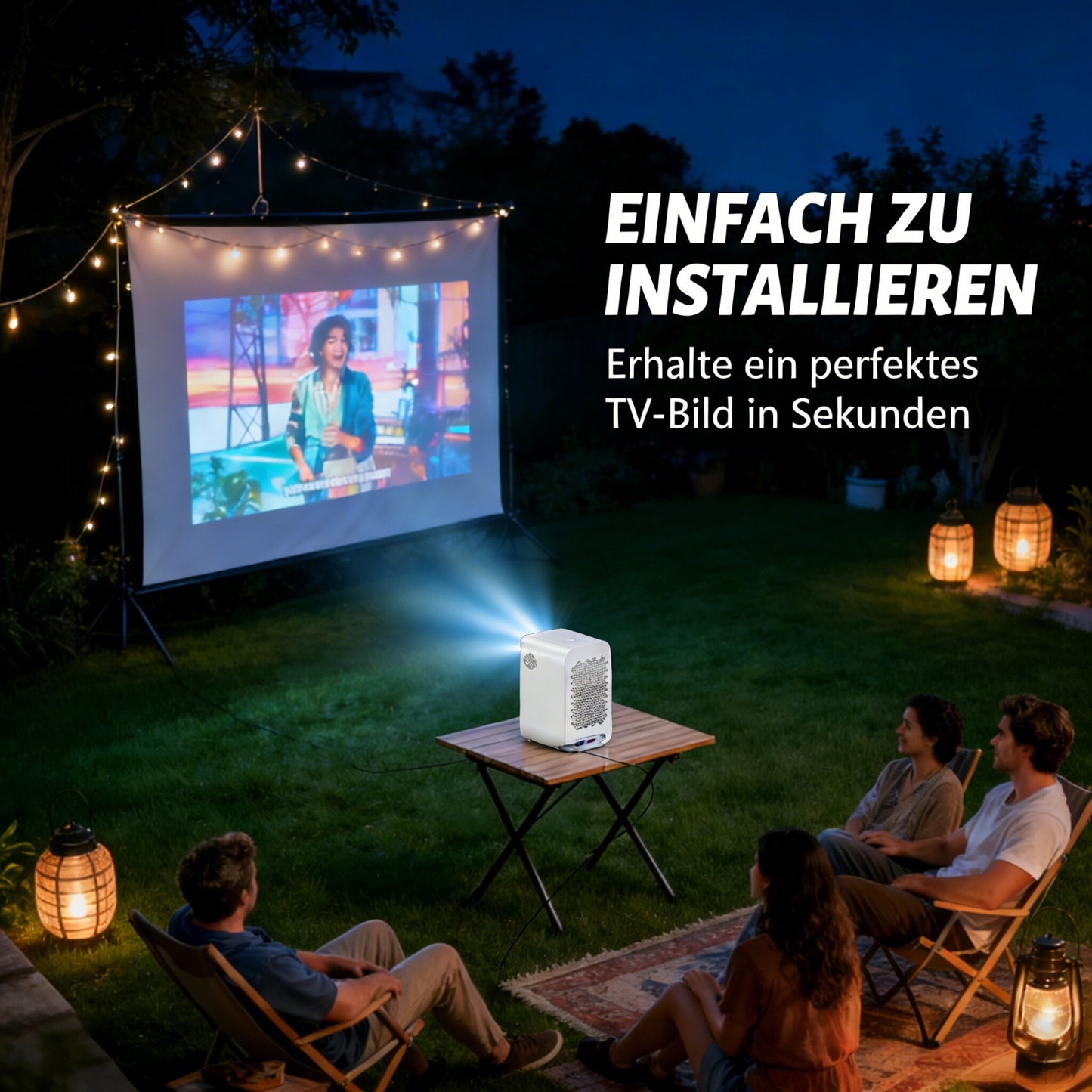 HP CC360 FHD Smart Projector with Wi-Fi, Bluetooth, Wireless Projection, Auto Focus, 4K Support for Netflix, Disney+