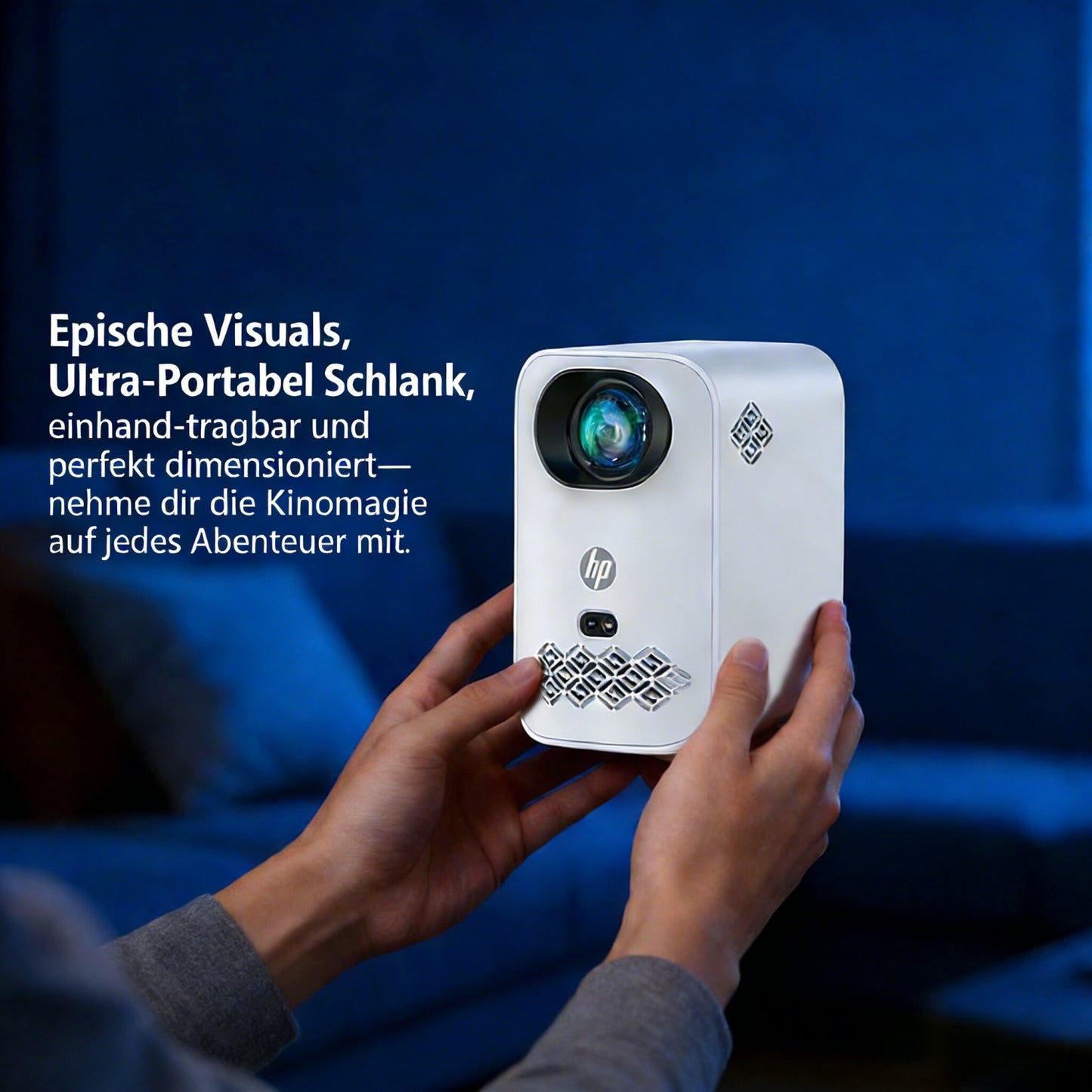 HP CC360 FHD Smart Projector with Wi-Fi, Bluetooth, Wireless Projection, Auto Focus, 4K Support for Netflix, Disney+