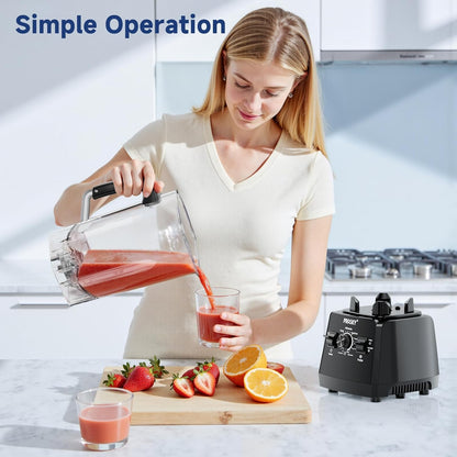Blender for Smoothies, 102oz Large Capacity Kitchen Blender, 1000W Motor, 2-in-1 Professional Countertop Blenders and Grinder Combo for Frozen Fruit, Ice Crush, Nuts, BPA-Free - Black