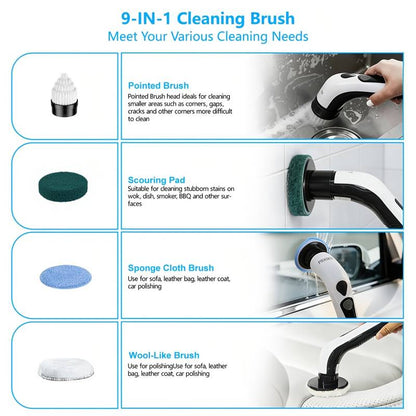 4/6pcs Replacement Brush Heads For PRASKY Electric Spin Scrubber – Multi-Surface Cleaning For Kitchen, Car, Glass, Floor & Bathroom