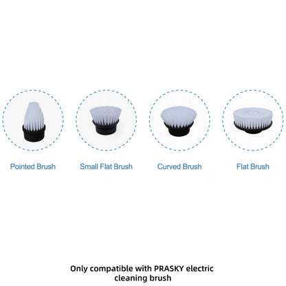 4/6pcs Replacement Brush Heads For PRASKY Electric Spin Scrubber – Multi-Surface Cleaning For Kitchen, Car, Glass, Floor & Bathroom