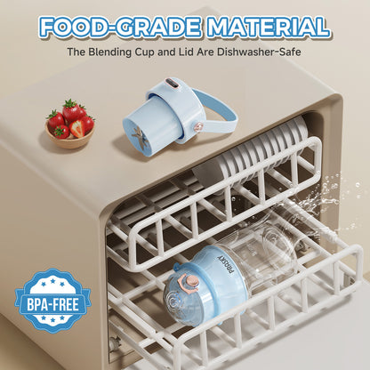 PRASKY Portable Blender, BPA Free 27oz for Juicer, Smoothies and Shakes (Blue)