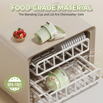 PRASKY Portable Blender, BPA Free 27oz for Juicer, Smoothies and Shakes (Green)